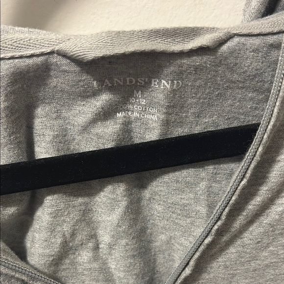 Gray hooded zip up top - Picture 2 of 4